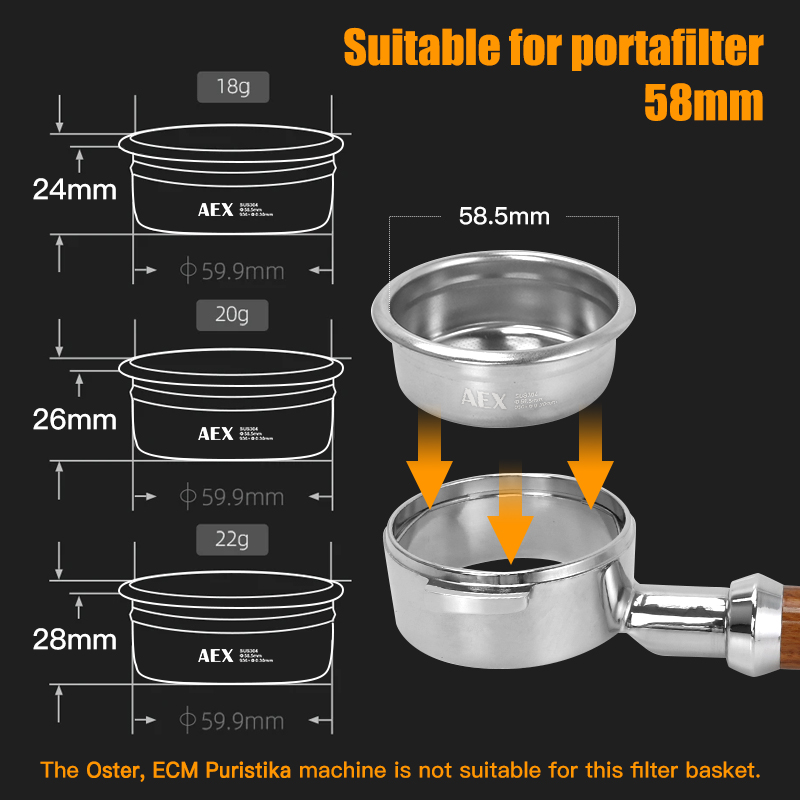 Coffee Filter Basket 58MM AEX  - Coffee Equipment Filter ulasan dan harga